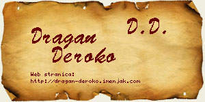 Dragan Deroko vizit kartica